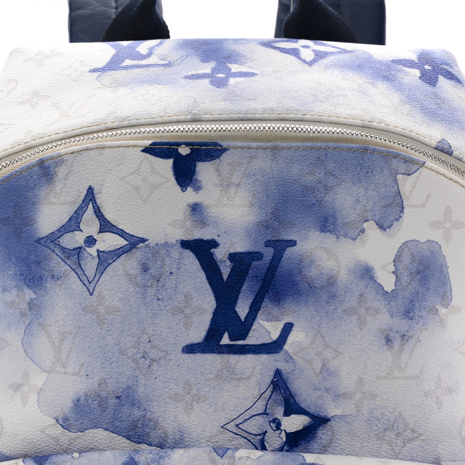 Monogram Watercolor Discovery Backpack Blue