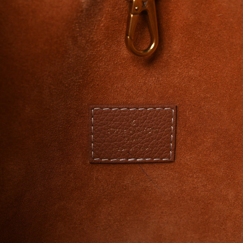 Grained Calfskin Low Key Hobo MM Cognac