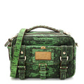 Lizard Print Camera Bag Grass Green