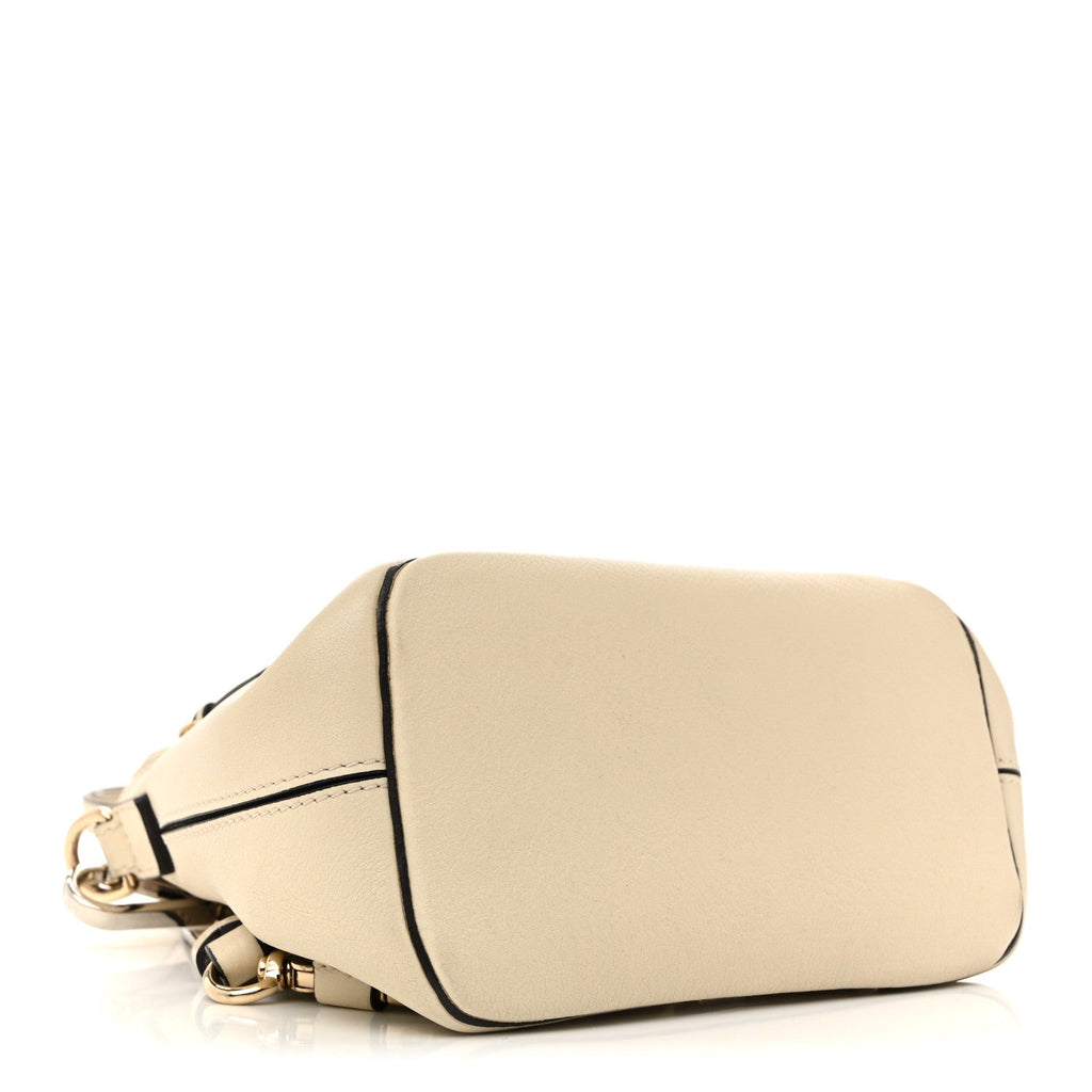 Suede Calfskin Mini Faye Backpack Off White