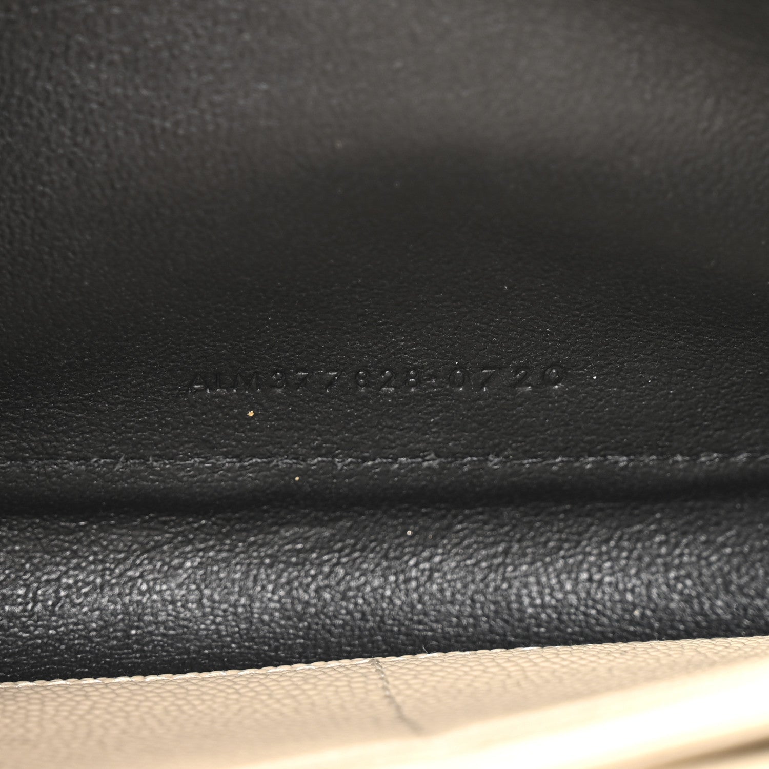 Grain De Poudre Matelasse Chevron Monogram Chain Wallet Dark Beige