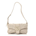 Goatskin Small GG Monochrome Aphrodite Shoulder Bag Mystic White