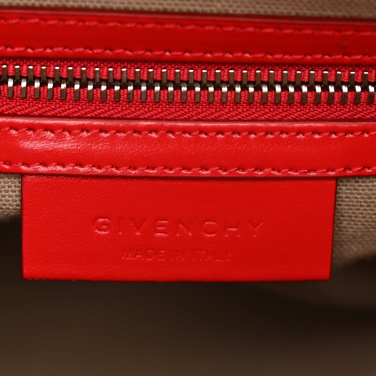 Shiny Lord Calfskin Small Antigona Medium Red
