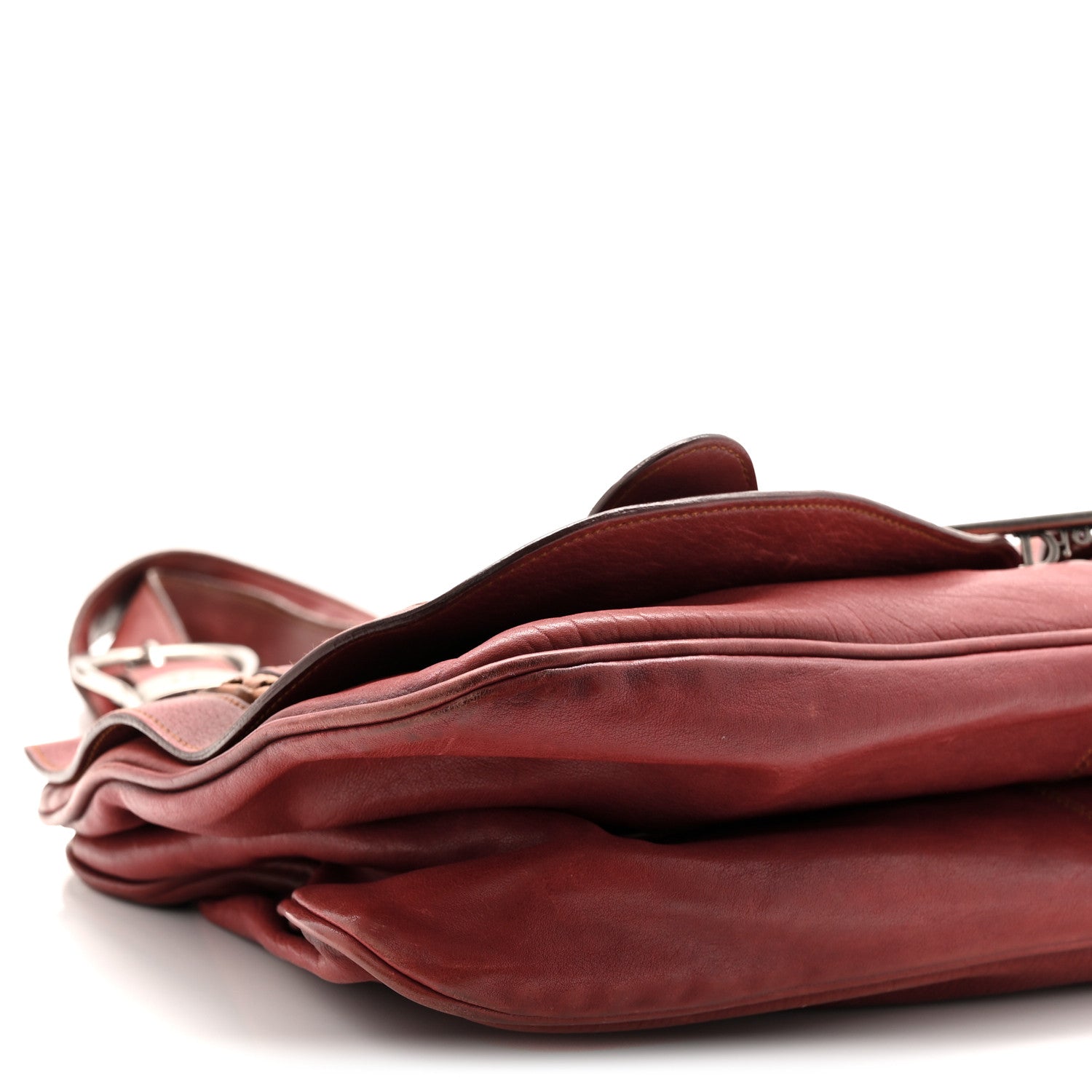 Calfskin Large Gaucho Double Saddle Bag Red