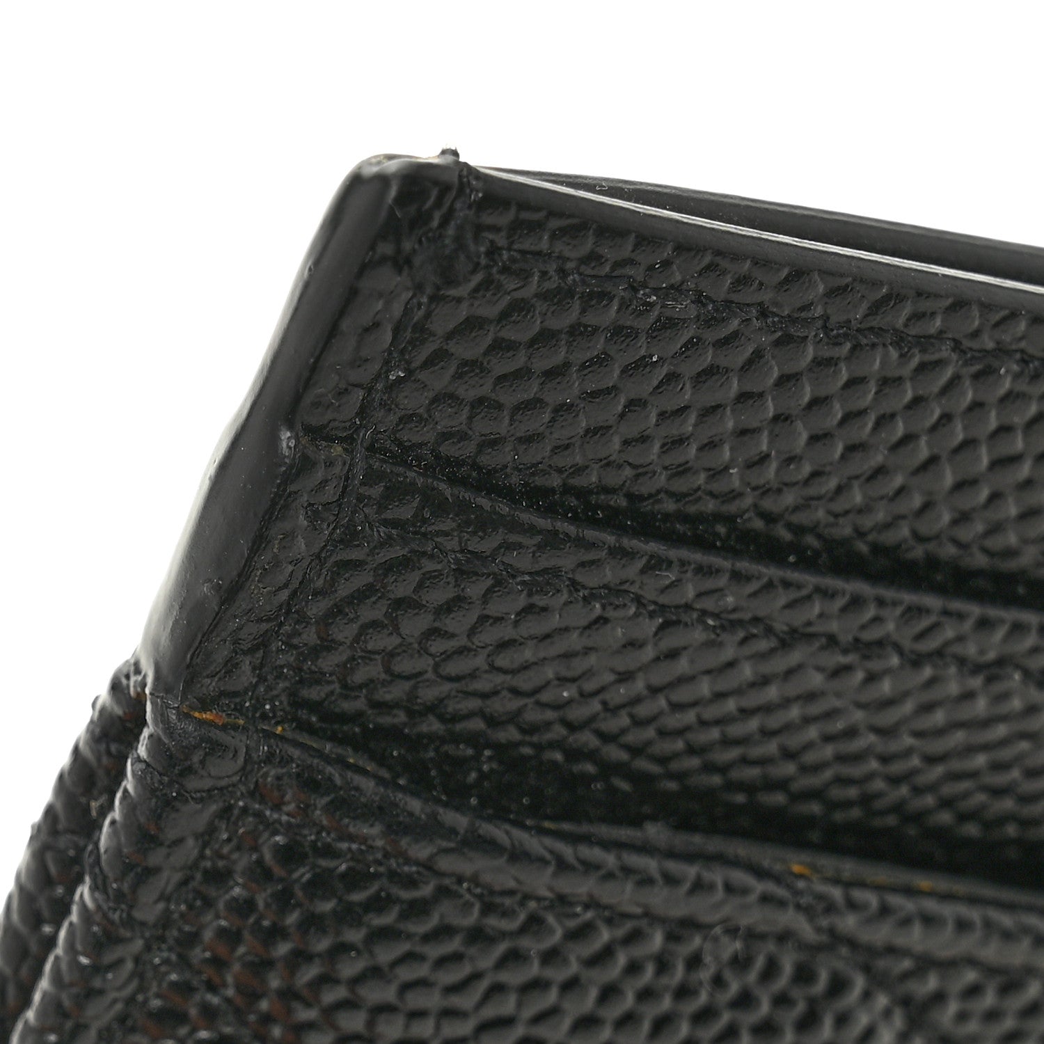 Grain De Poudre Matelasse Chevron Monogram Credit  Case Black