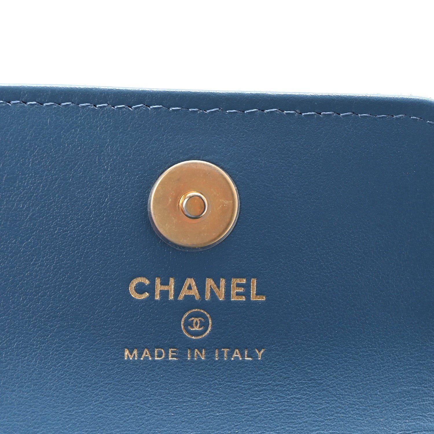Denim Quilted Flap Mini Crossbody Blue