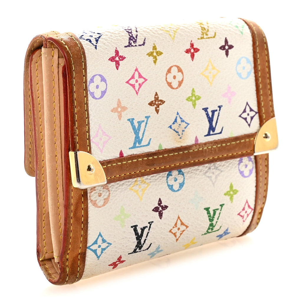 Monogram Multicolor Porte-Monnaie Billets Wallet White