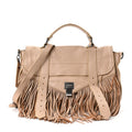 Lambskin Fringe Medium PS1 Satchel Nude