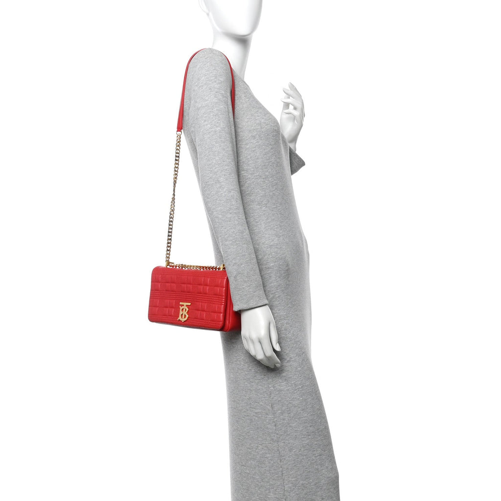 Lambskin Quilted Small Lola Bag Bright Red