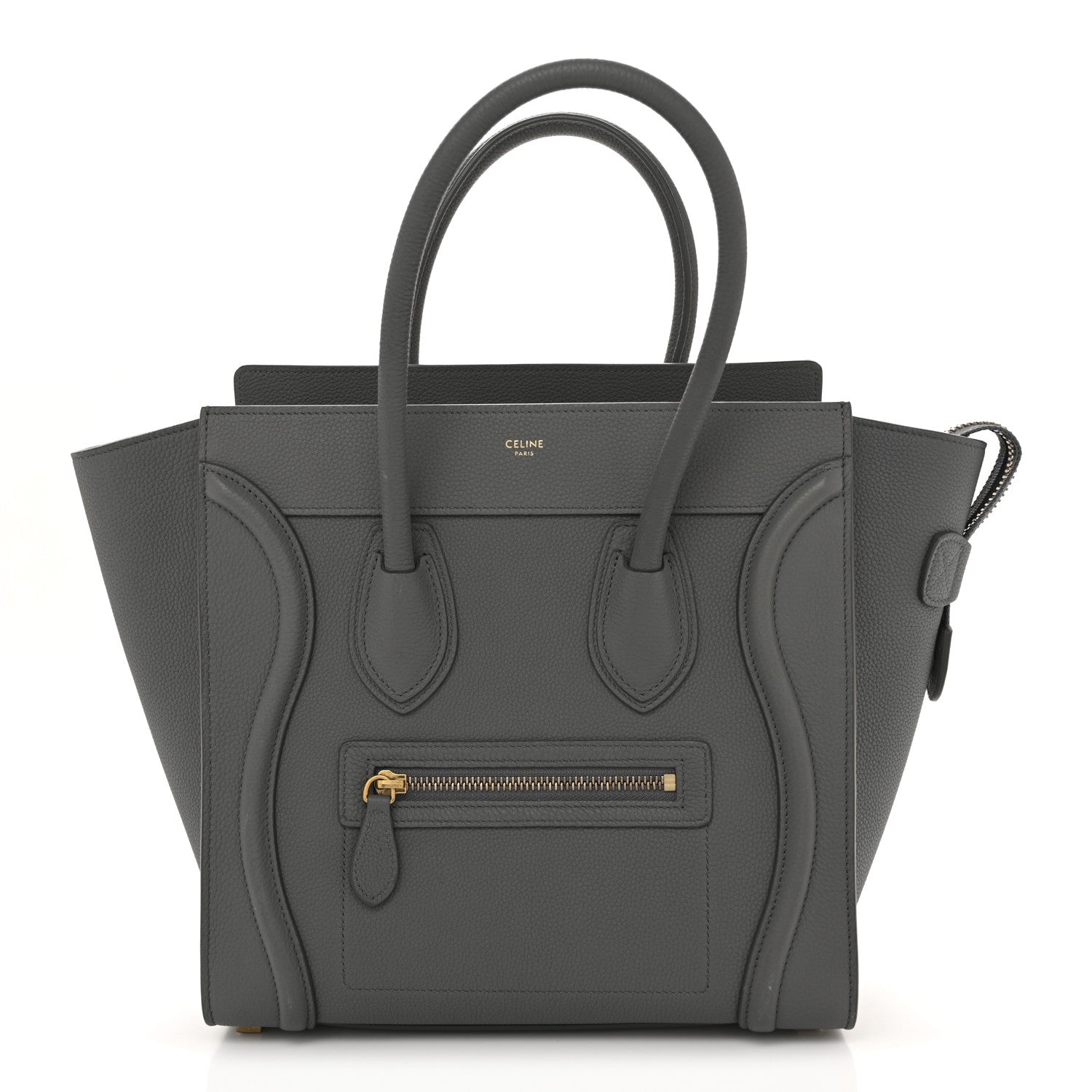 Baby Drummed Calfskin Micro Luggage Kohl