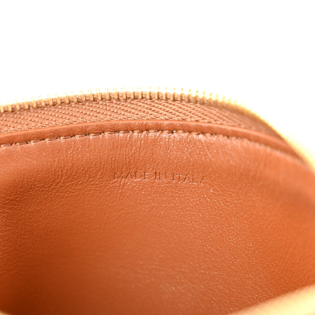 Smooth Calfskin Cuir Triomphe Coin and  Pouch With Hook Tan