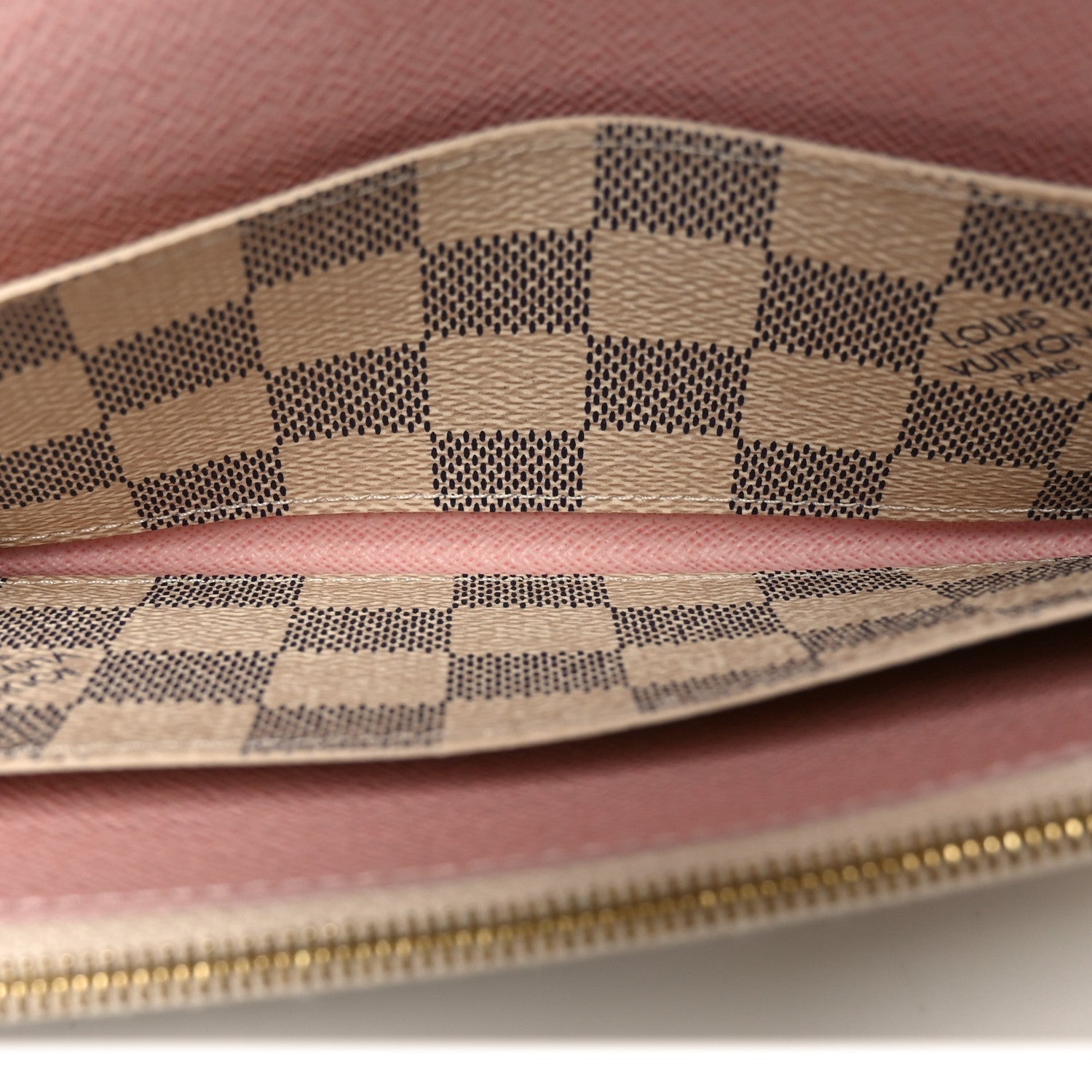 Damier Azur Emilie Wallet Rose Ballerine
