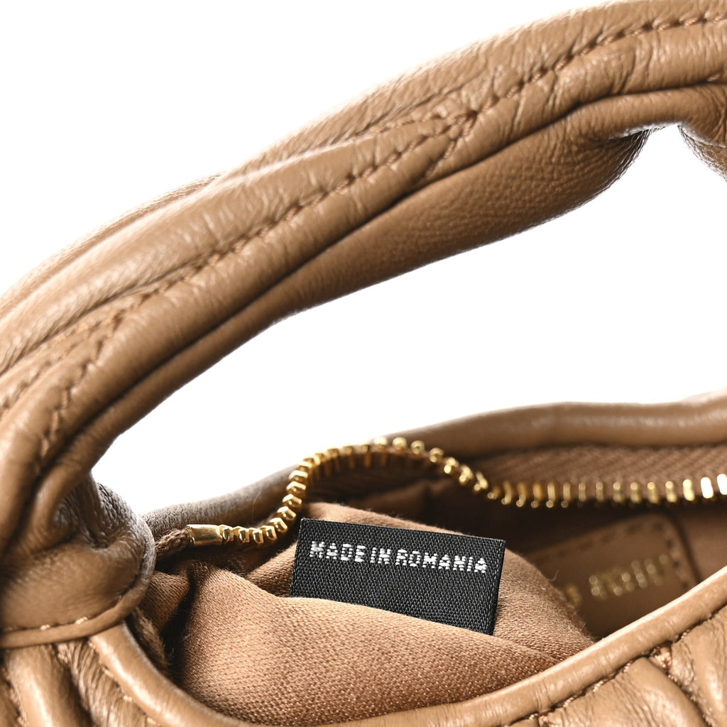 Nappa Matelasse Micro Wander Hobo Caramel