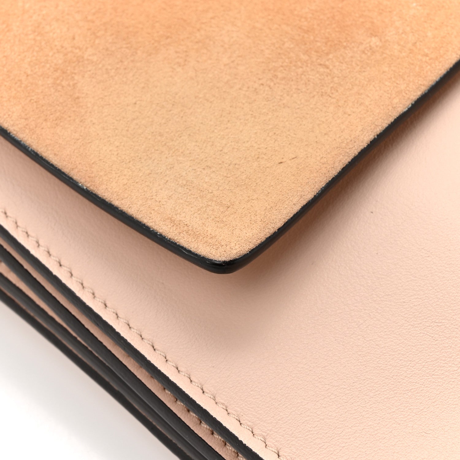 Calfskin Suede Medium Faye Shoulder Bag  Cement Pink