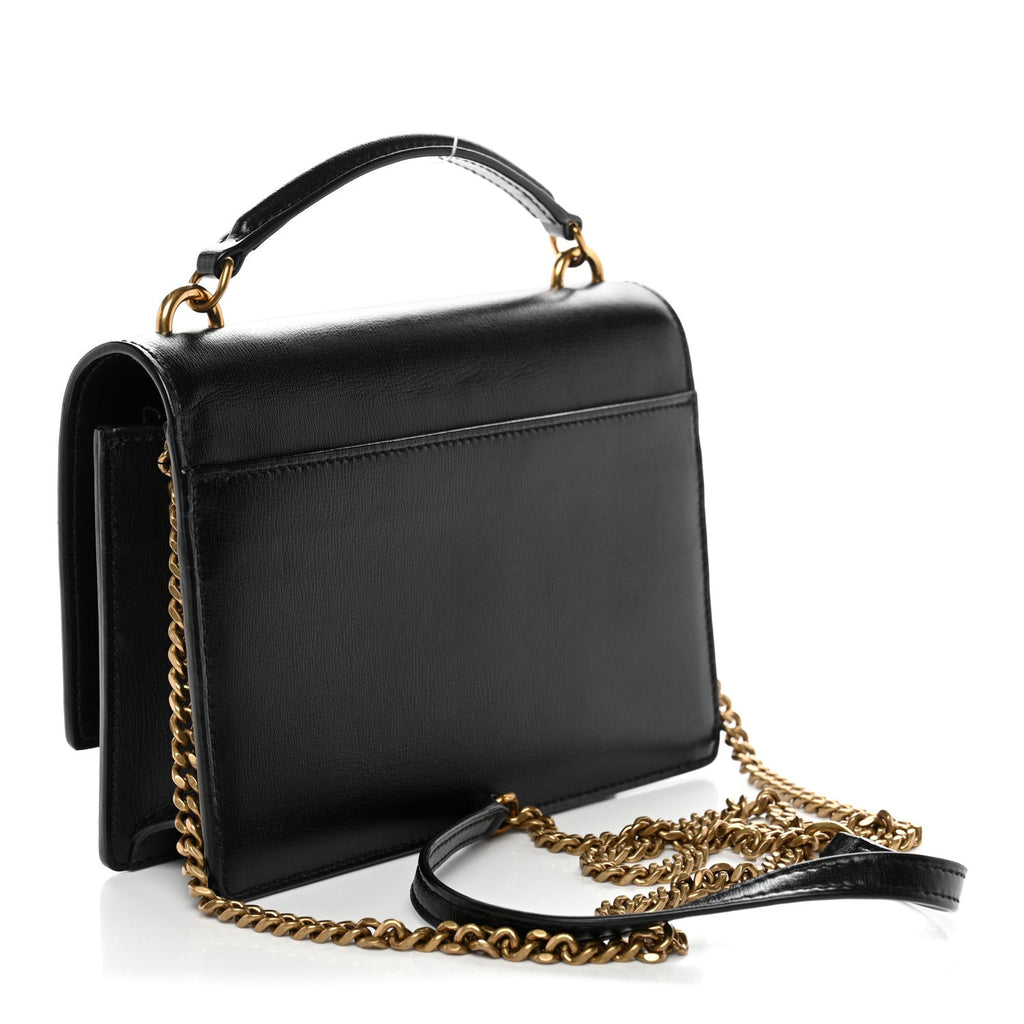 Calfskin Monogram Sunset Chain Wallet Black