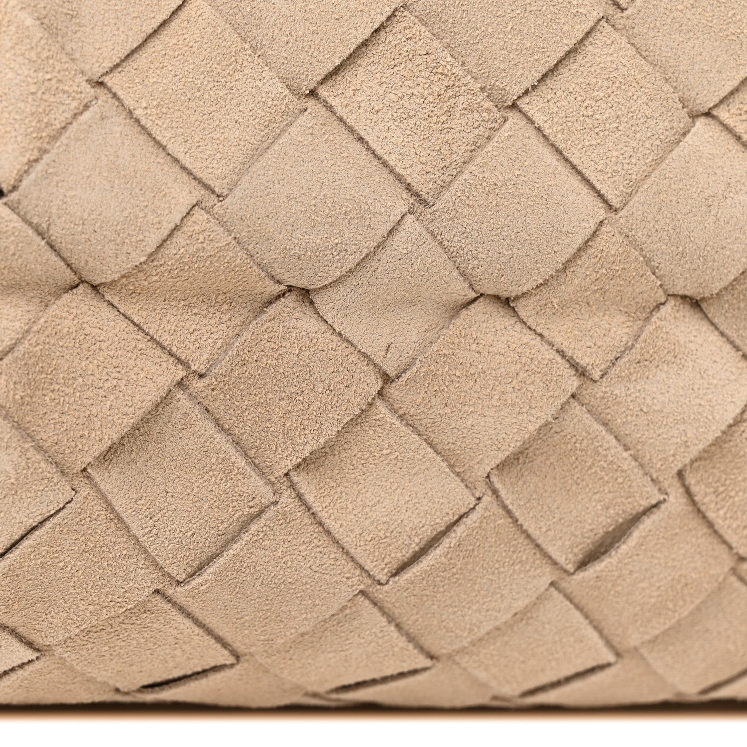 Suede Intrecciato Large Hop Ecru