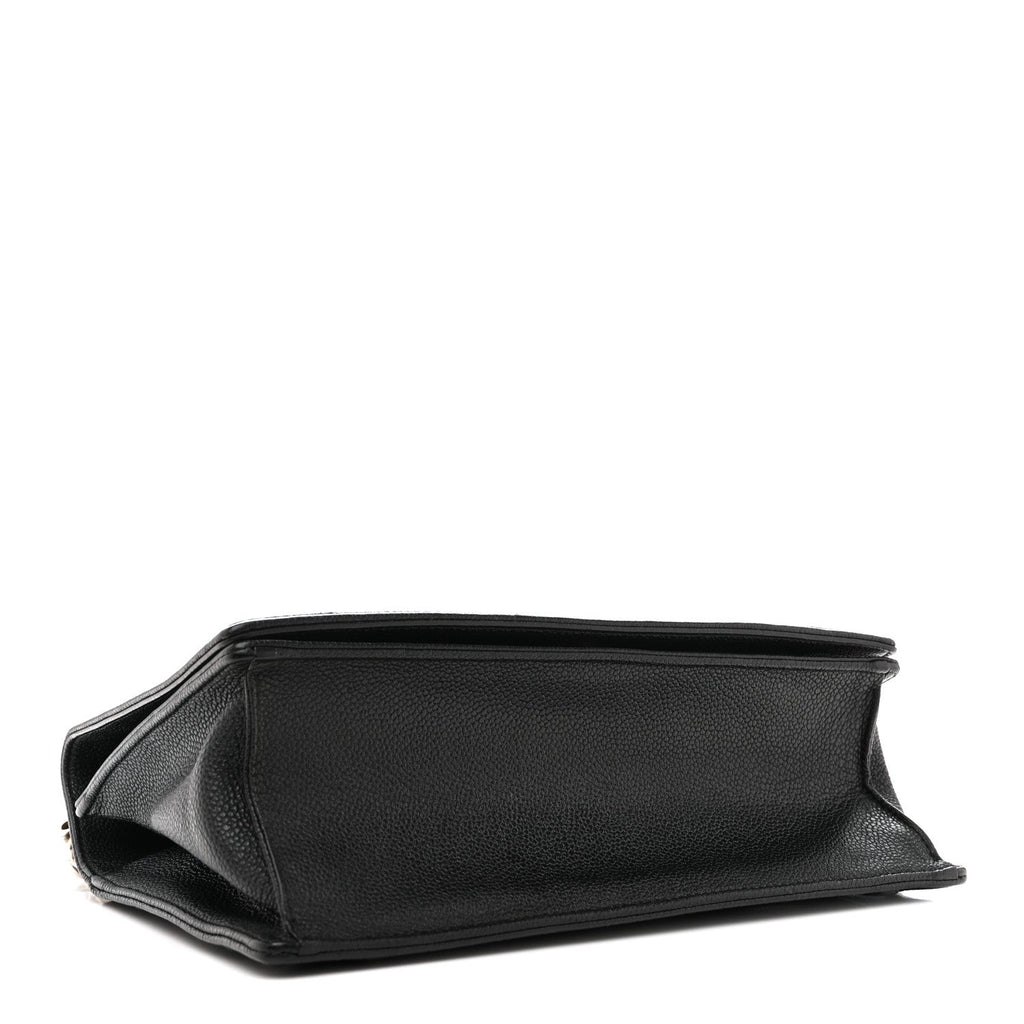Grained Calfskin Medium Diorama Flap Bag Black