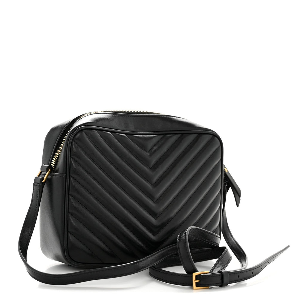 Calfskin Matelasse Monogram Lou Camera Bag Black