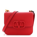 Grainy Calfskin Small VSling Shoulder Bag Red