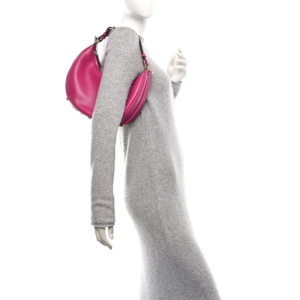Vitello Grace Matte Small Fendigraphy Hobo Bag Ciclamino Pilar