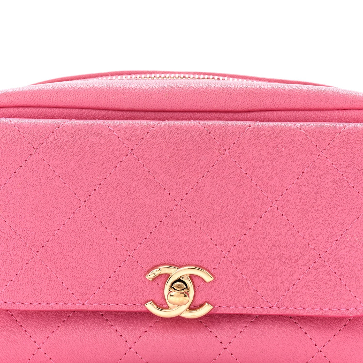 Goatksin Quilted Casual Trip Waist Bag Pink