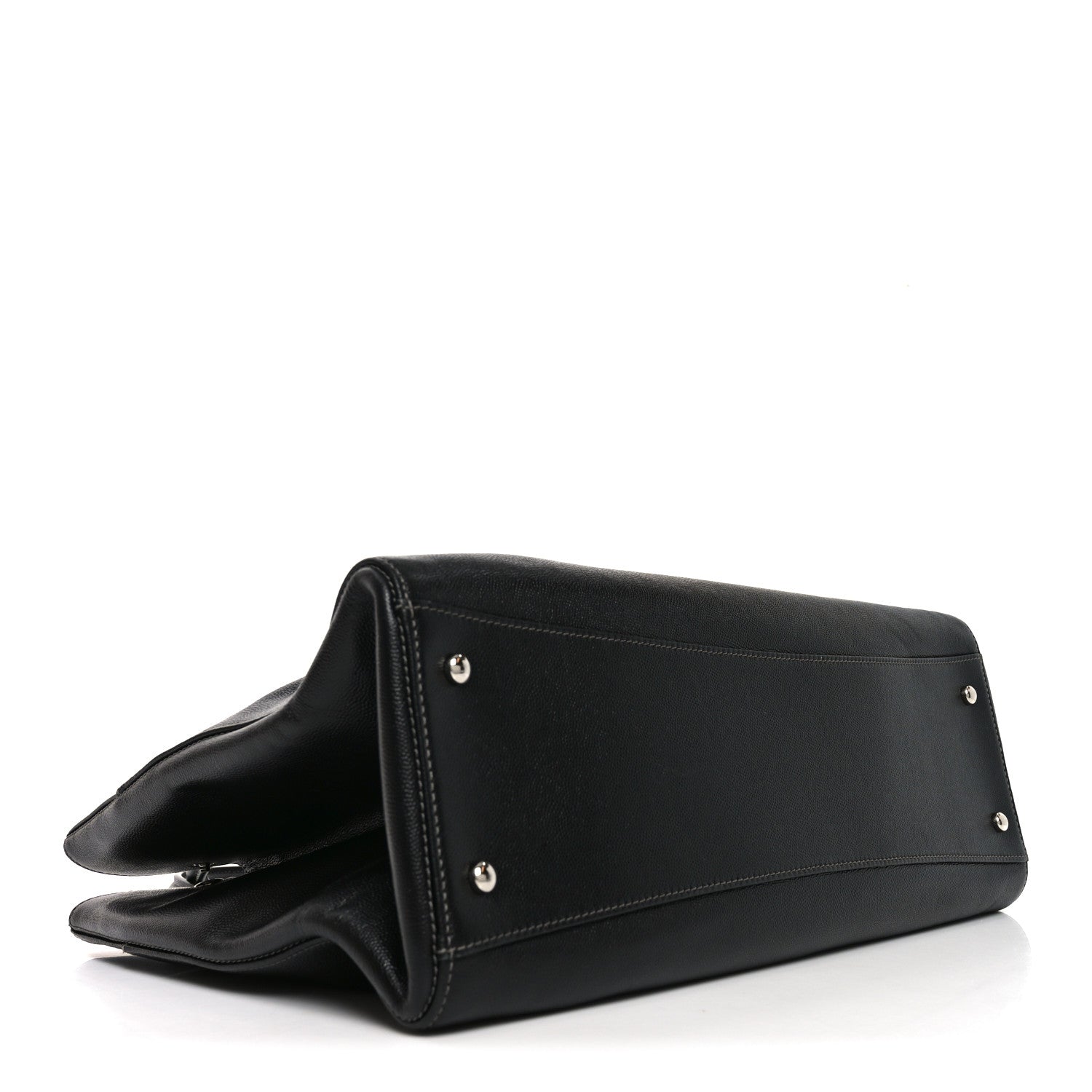 Caviar Medium Cerf Executive Shopper Tote Black