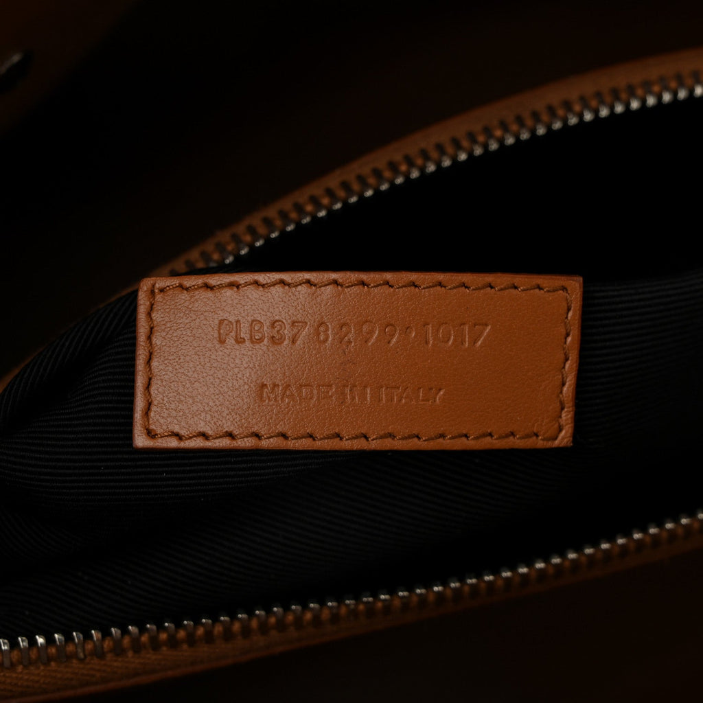 Grained Calfskin Small Sac De Jour Saddle Brown