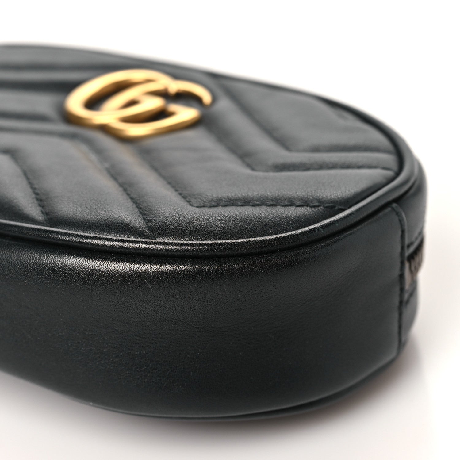 Calfskin Matelasse GG Marmont Belt Bag 75 30 Black