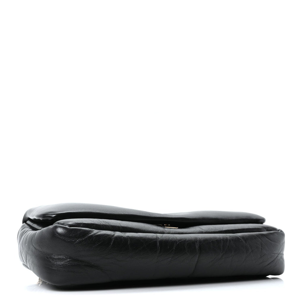 Lambskin Mini GG Milano Top Handle Shoulder Bag Black