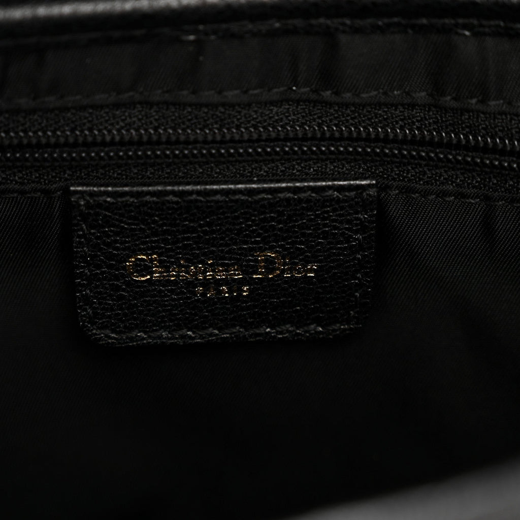 Shiny Goatskin  Saddle Bag Black