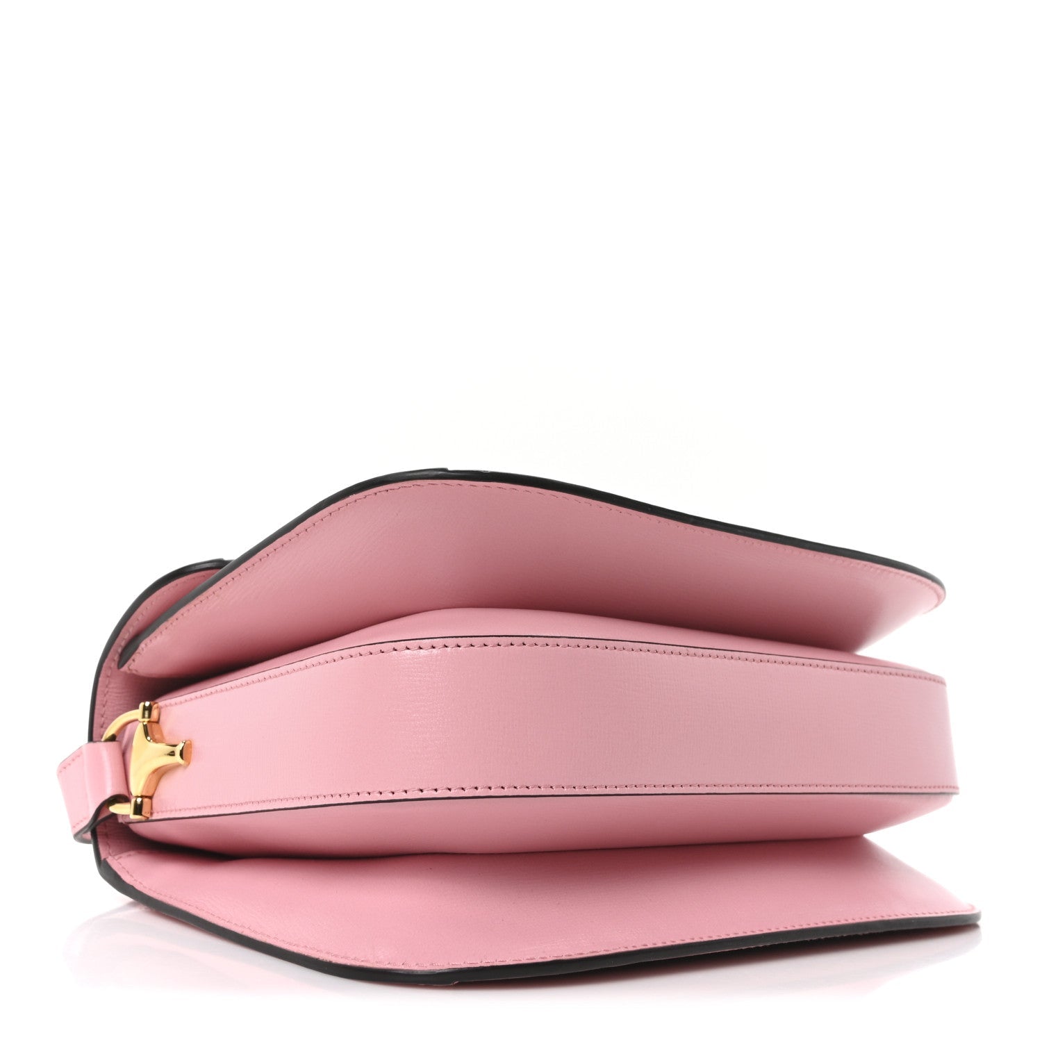 Snakeskin Calfskin Horsebit 1955 Shoulder Bag Blue Pink