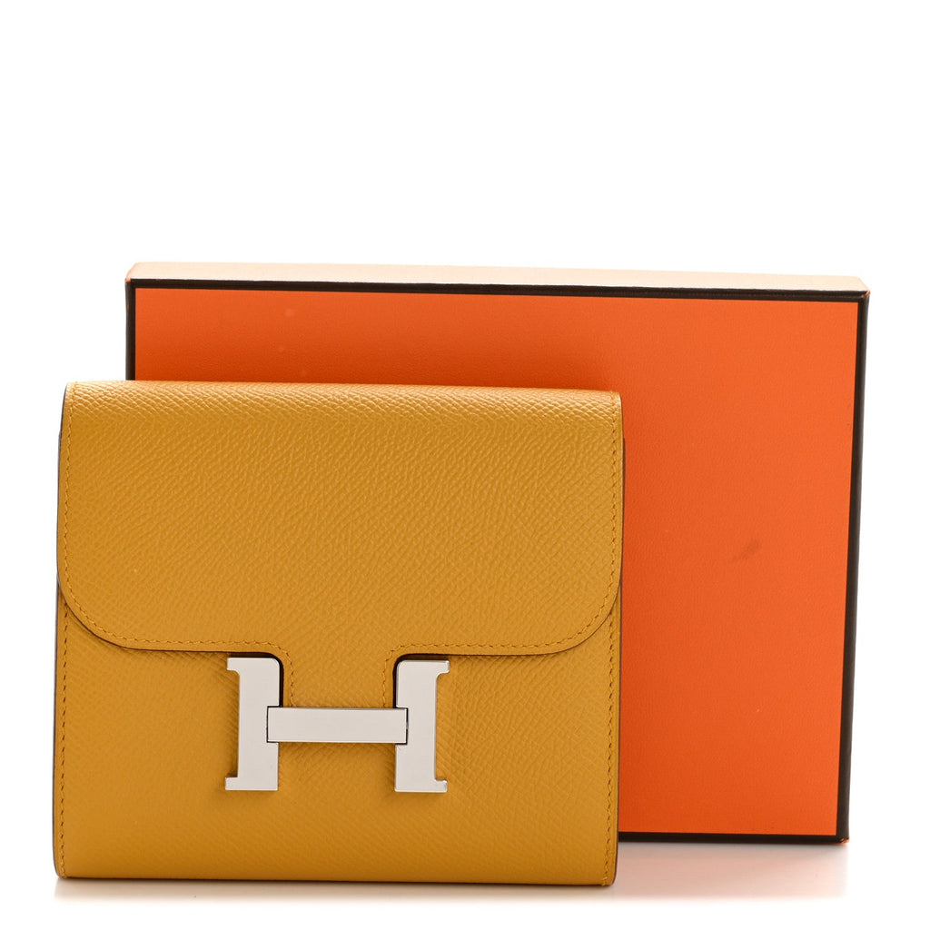 Epsom Constance Compact Passant Wallet Jaune Ambre