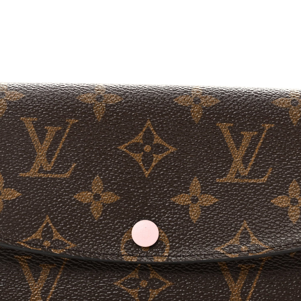 Monogram Emilie Wallet Rose Ballerine