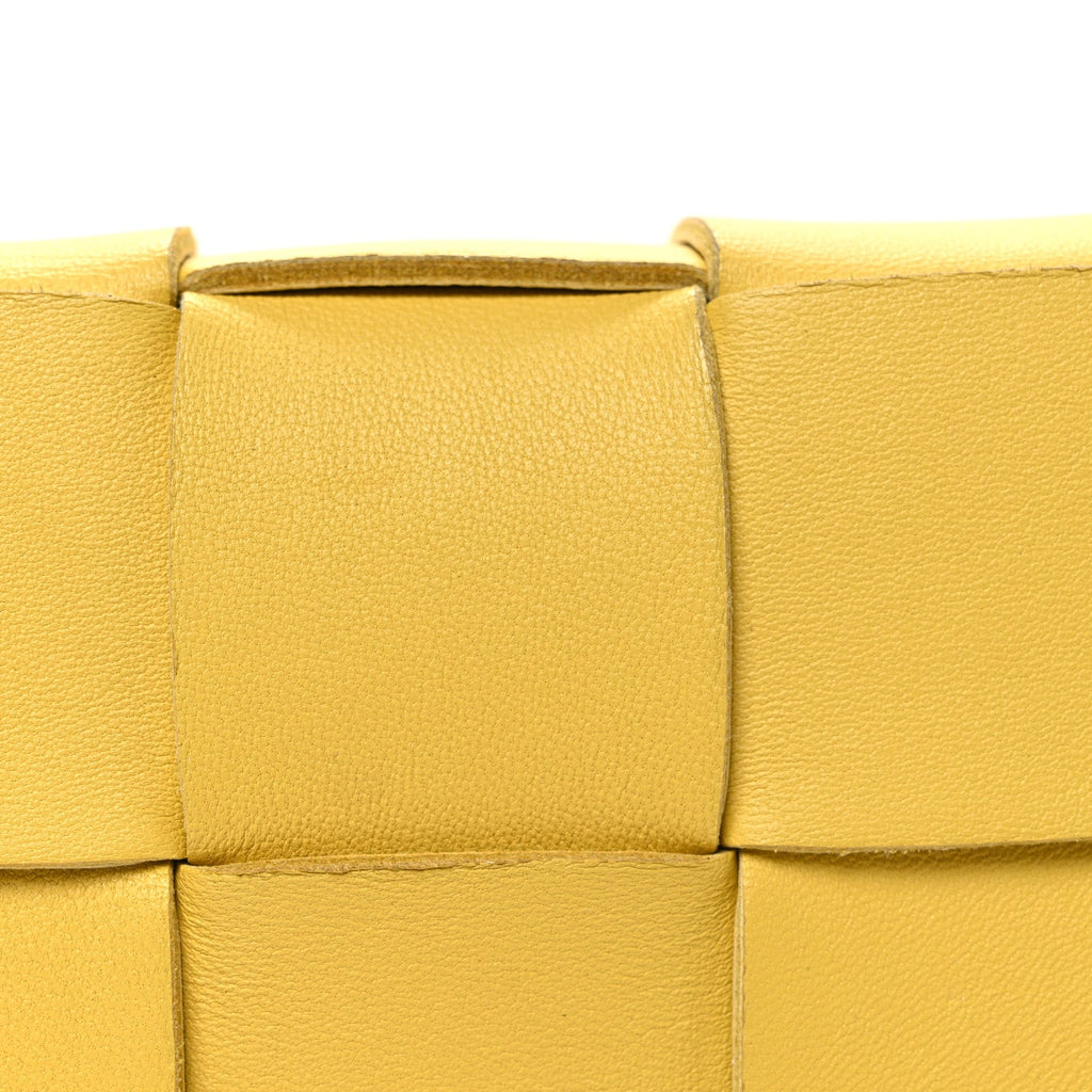 Lambskin Maxi Intrecciato Small Cassette Crossbody Bag Gold