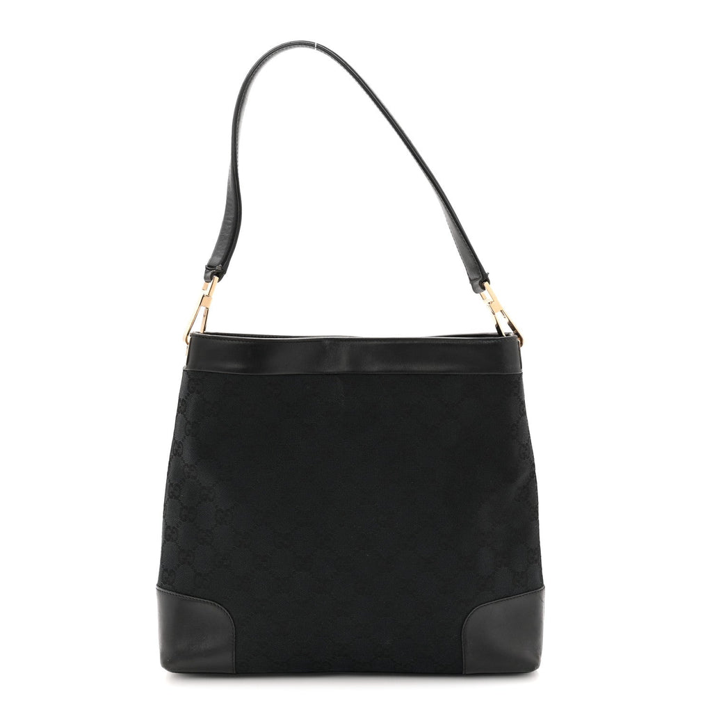 GG Monogram Shoulder Bag Black
