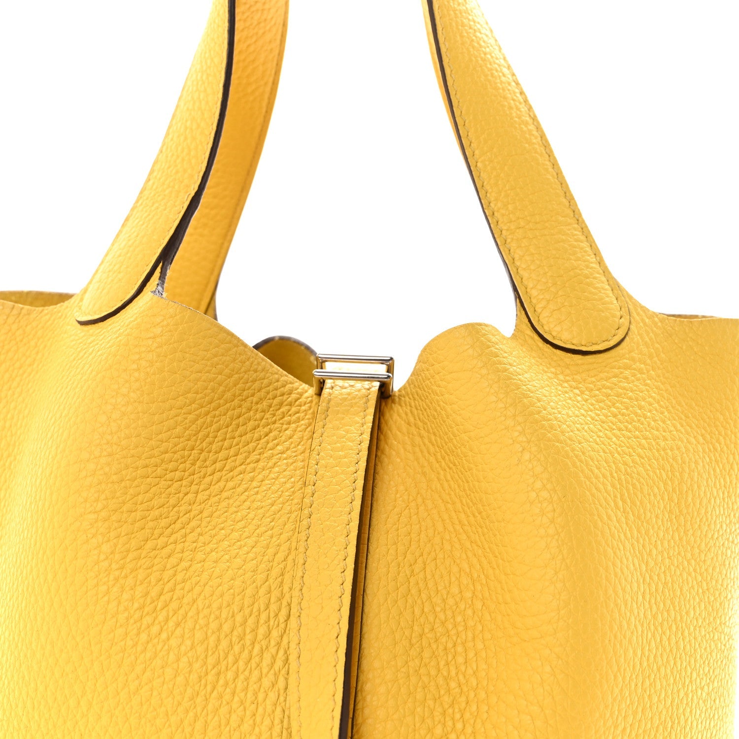 Taurillon Clemence Picotin Lock 22 MM  Jaune De Naples