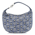 Vintage Jacquard Monogram Hobo Blue