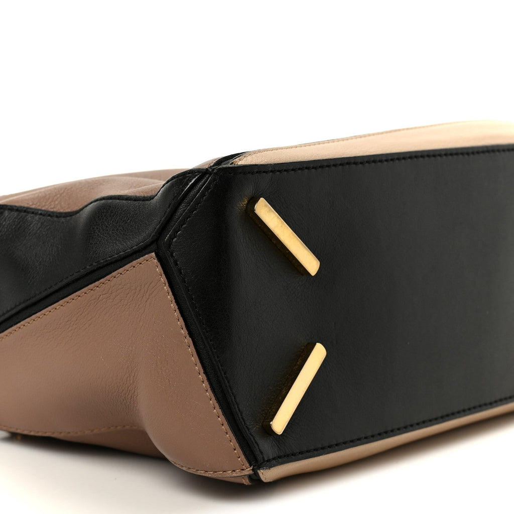 Calfskin Small Puzzle Bag Sand Hazelnut Ash