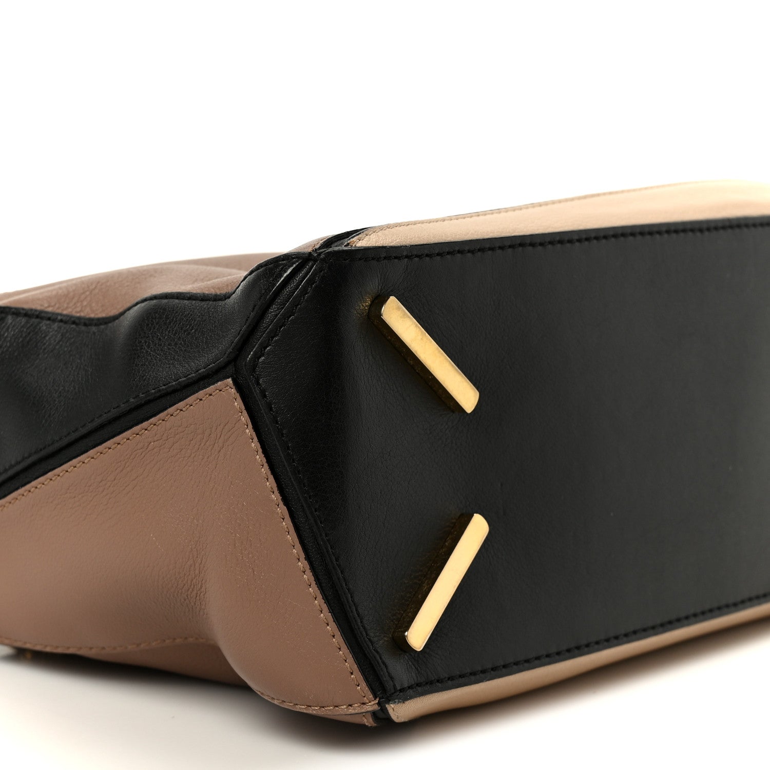 Calfskin Small Puzzle Bag Sand Hazelnut Ash
