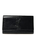 Textured Patent Monogram Large Belle De Jour Clutch Black