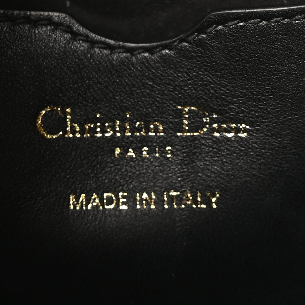 Lambskin Cannage Small Dior Vibe Hobo Bag Black