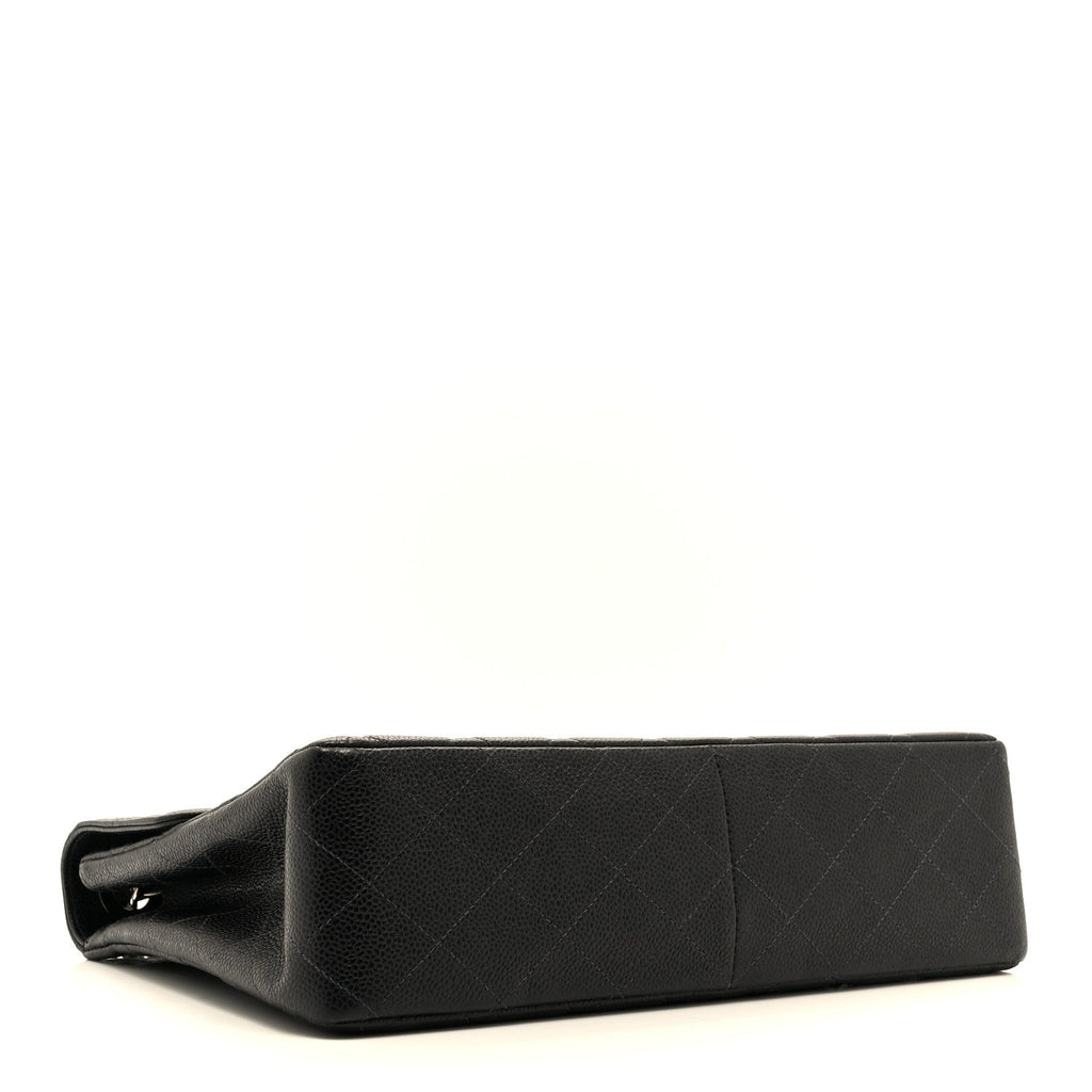 Caviar Jumbo Single Flap Black