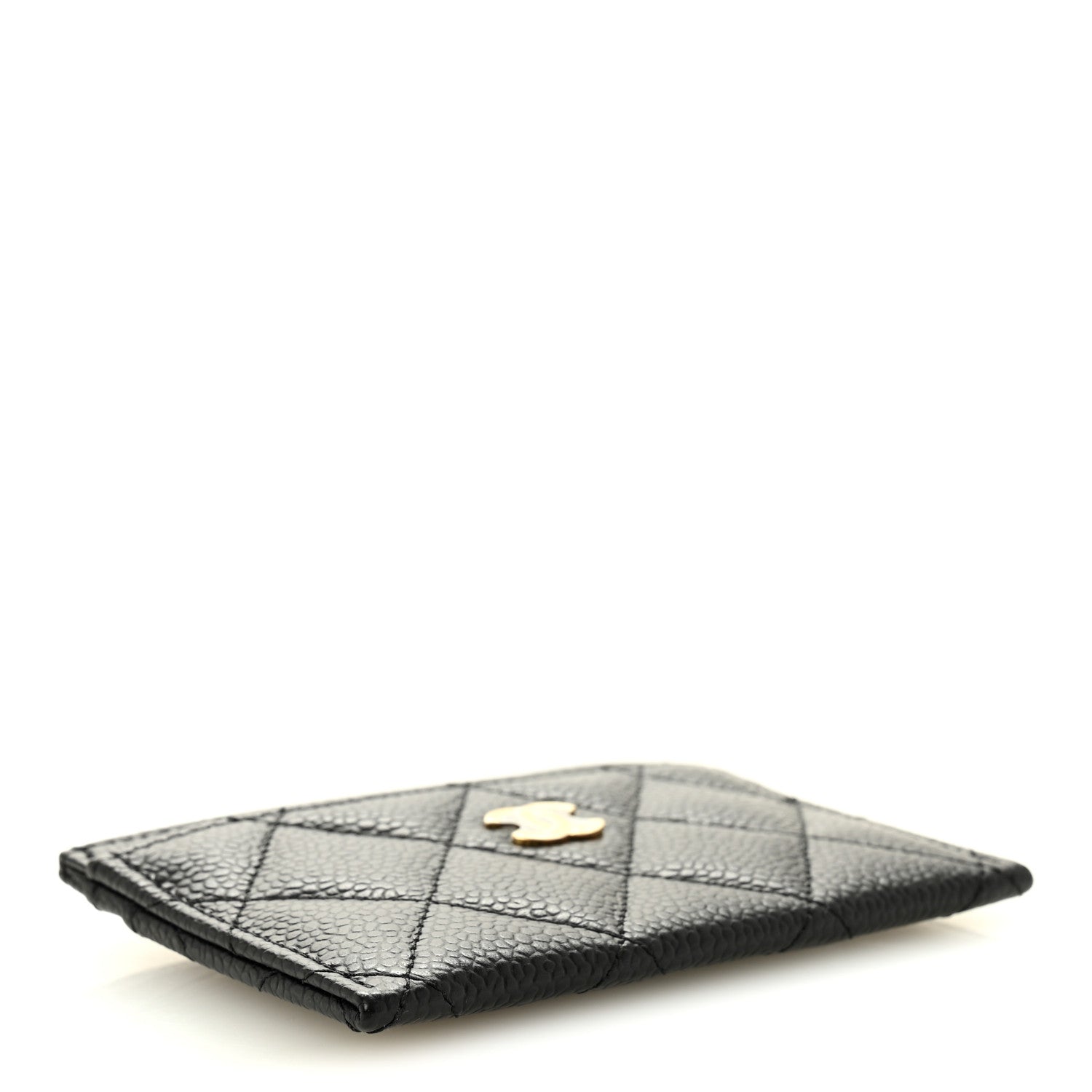 Caviar Quilted  Holder Black