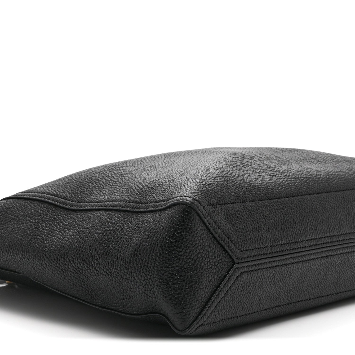 Grained Calfskin Small Dahlia Tote Black
