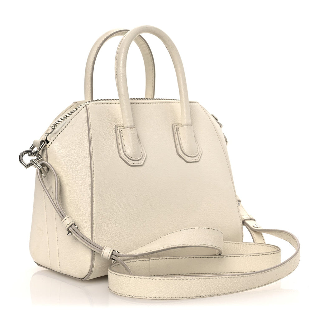 Sugar Goatskin Mini Antigona Off White