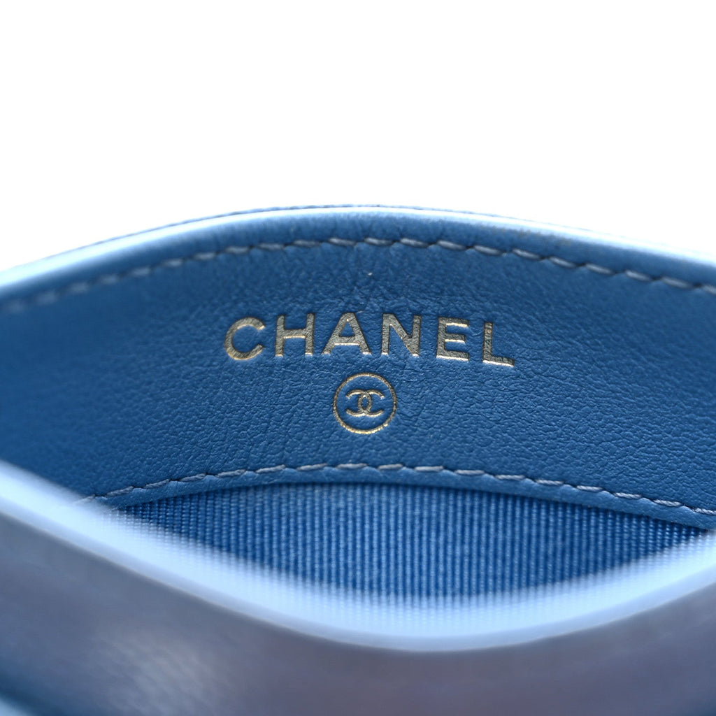 Caviar Quilted  Holder Blue
