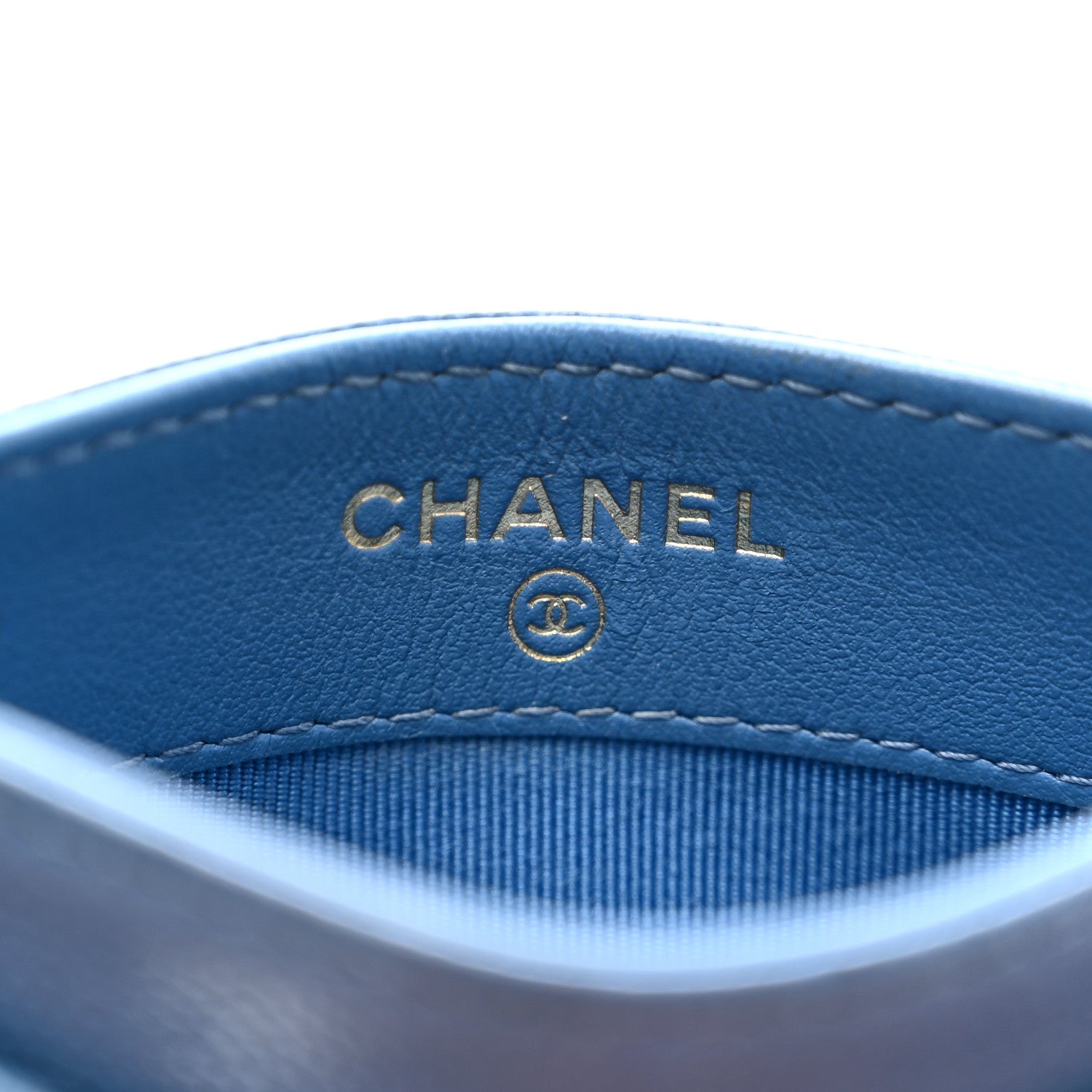 Caviar Quilted  Holder Blue