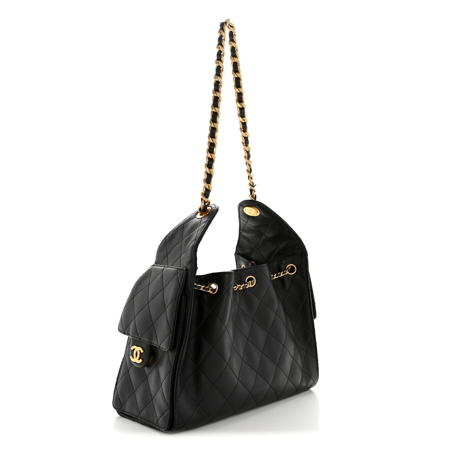 Caviar Quilted Small Chanel 25 Handbag Black
