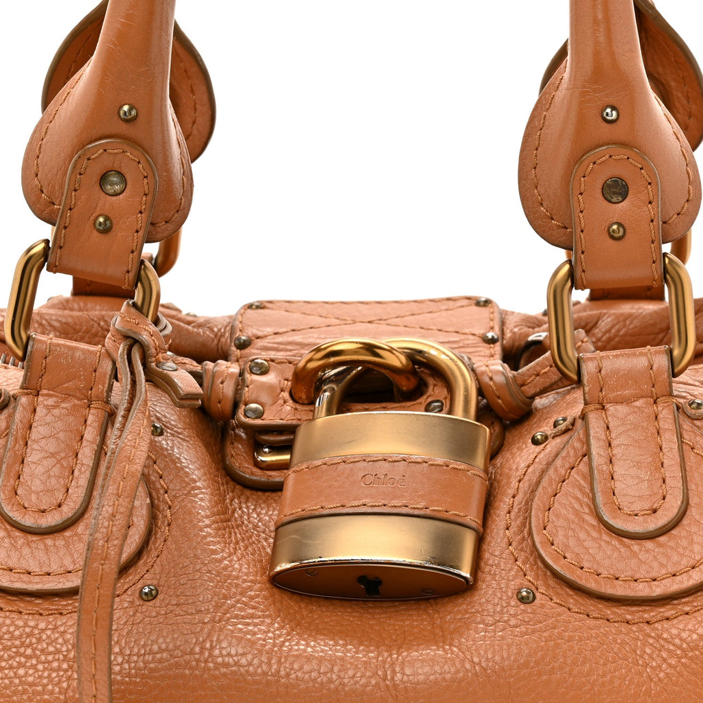 Calfskin Medium Paddington Satchel Tan