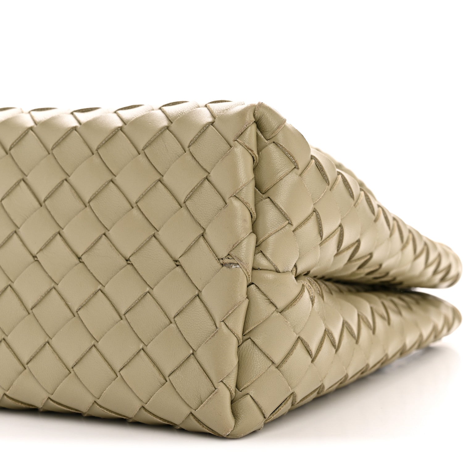 Nappa Intrecciato Medium Andiamo Shoulder Bag Travertine